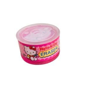 Vintage Hello Kitty Sanrio Mini‎ Retro Circle Case w/ Removable Eraser 1976 2003